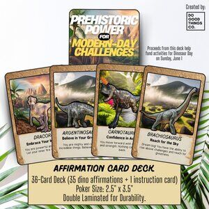 Dinosaur Affirmation Deck | Prehistoric Power for Modern Day Challenges